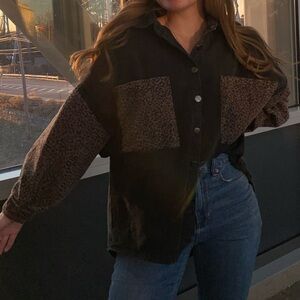 POL Black and Brown Utility Jacket